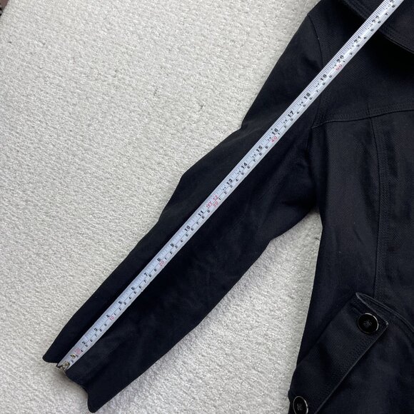 Soia & Kyo Black Double-Breasted Coat Raincoat Jacket - Picture 10 of 15